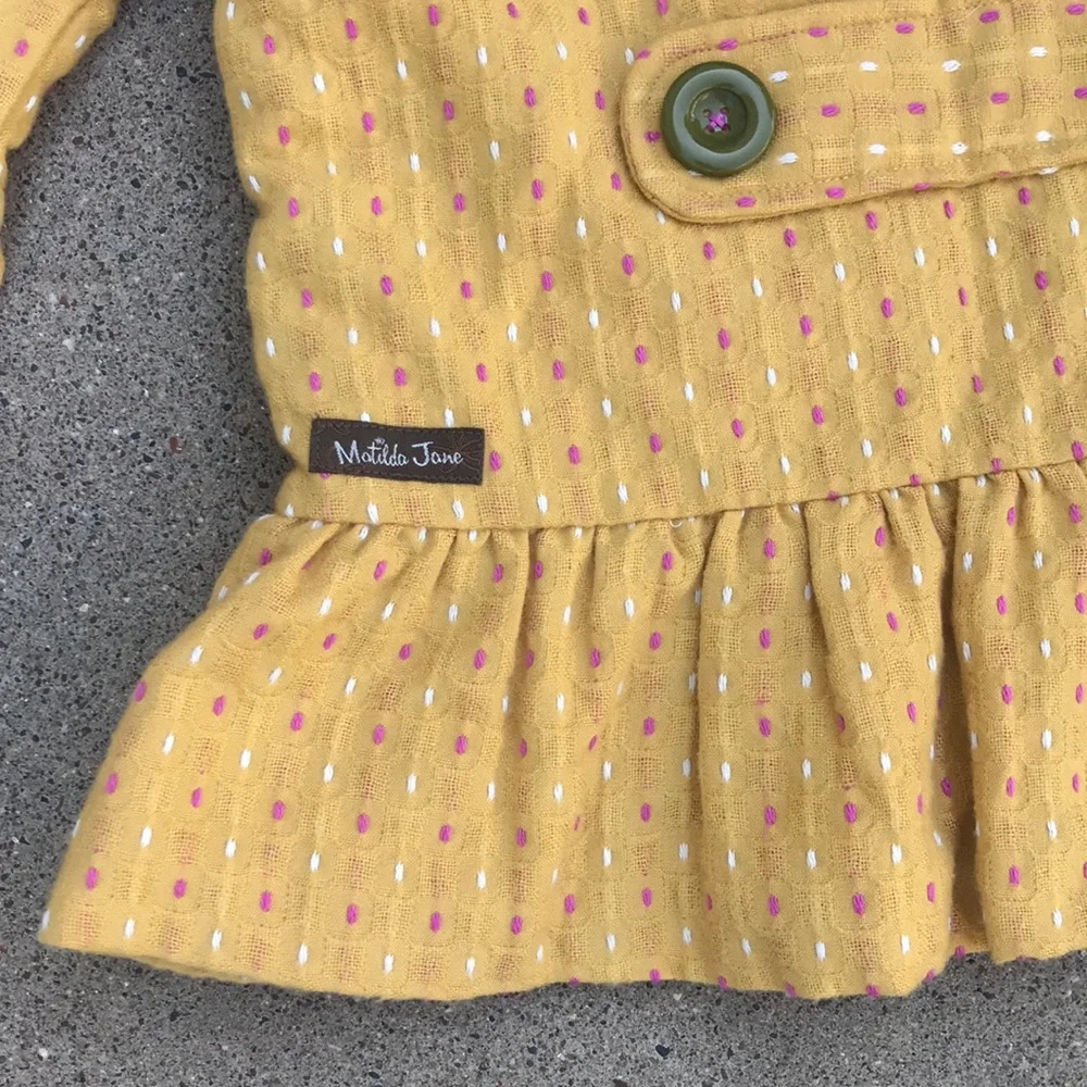 🐲💙 Matilda Jane Mustard Yellow Buttons Down Jacket